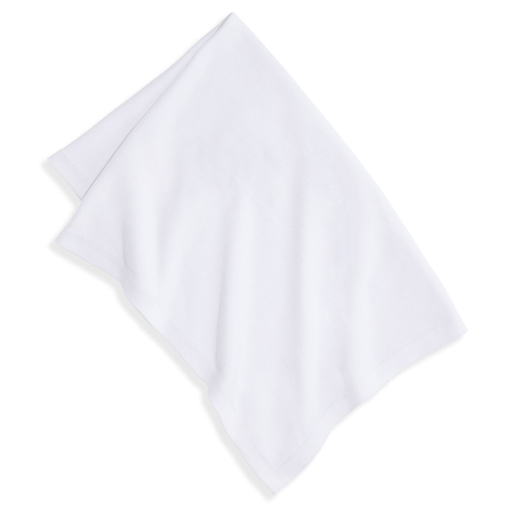 Mercerized Pima Baby Blanket -- White